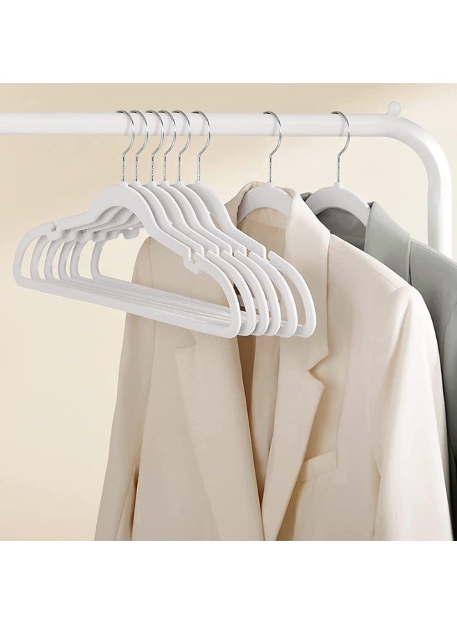 TYCOM Clothes Hangers 50 Pack Velvet Ultra Thin Space Saving Coats Clothes Hangers Non Slip Suit Hangers with 360 Degree Swivel Hook Hold Up to 5KG for Jackets Pants Dress White. - Image 2